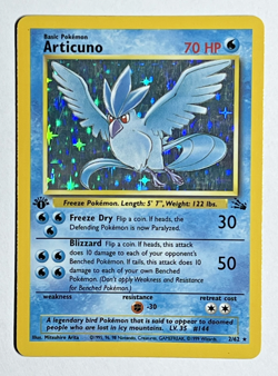 Pokemon 1999 Fossil Articuno Holo 1st Edition 2/62 - Image 1
