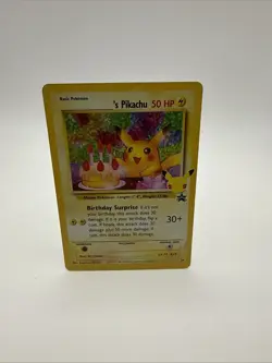 Pokemon Pikachu TCG Birthday Celebrations Holo Rare - Image 1