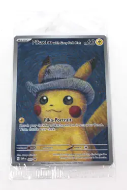 Pikachu With Grey Felt Hat 085 Promo Card Pokemon Van Gogh Museum IN HAND SEALED - Image 1