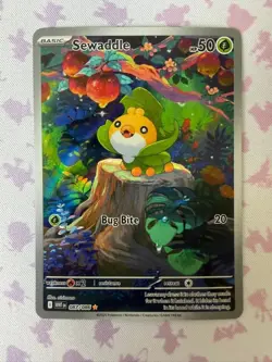 Sewaddle 087/086 Illustration Rare White Flare Pokemon Near Mint - Image 1