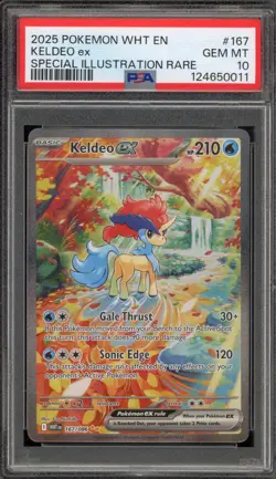 Pokemon Keldeo ex White Flare Special Illustration Rare #167 PSA 10 Gem Mint - Image 1