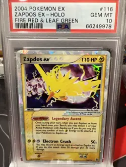 2004 Pokemon EX Fire Red Leaf Green #116 Zapdos EX-Holo PSA 10 Gem MT - Image 2