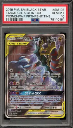 Pokemon Garchomp & Giratina GX Power Partnership Tin Full Art Promo SM193 PSA 10 - Image 1
