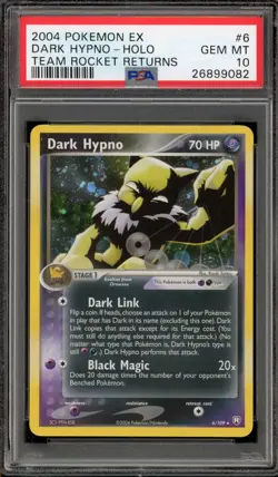 Pokemon Dark Hypno EX Team Rocket Returns Holo Rare #6 PSA 10 Gem Mint - Image 1
