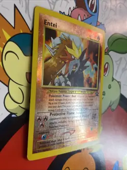 Pokemon TCG Entei Wizards Black Star Promos 34 Holo LP With Swirl - Image 2