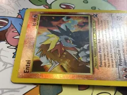 Pokemon TCG Entei Wizards Black Star Promos 34 Holo LP With Swirl - Image 3
