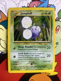 2000 Jumpluff #7/111 Holo Rare Pokemon Neo Genesis Vintage WOTC MP - Image 1