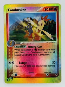 2003 Pokemon EX Ruby and Sapphire Combusken 28/109 Reverse Holo Rare - Image 1