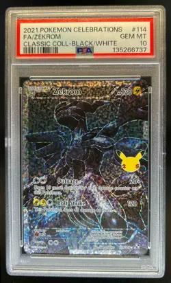 2021 Pokemon SWSH Celebrations Zekrom Classic Collection #114/114 PSA 10 - Image 1