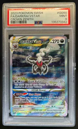 2023 Pokemon SWSH Crown Zenith Darkrai VST Galarian Gallery #GG50/GG70 PSA 9 - Image 1
