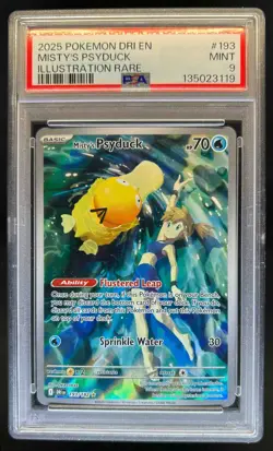 2025 Pokemon Destined Rivals Misty's Psyduck #193/182 PSA 9 - Image 1