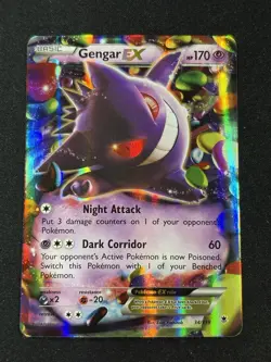 Gengar EX 34/119 Ultra Rare XY Phantom Forces Holo Pokemon English 2014 - Image 1