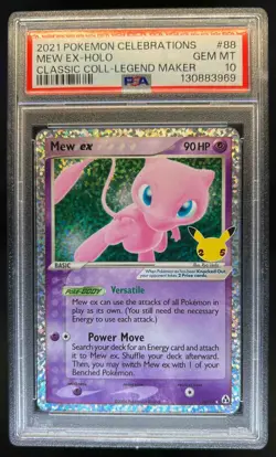 2021 Pokemon SWSH Celebrations Mew ex Classic Collection #88/92 PSA 10 - Image 1