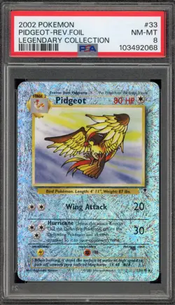 Pokemon Pidgeot Legendary Coll. Reverse Holo Rare #33 PSA 8 - Image 1
