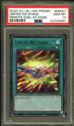 United We Stand SBPR-EN001 Remote Duel at Home Promo Yugioh PSA 10 *597 - Image 1