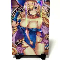 Yu-Gi-Oh! Dark Magician Girl Sexy Anime Waifu Girl Goddess Holographic Art Card - Image 1