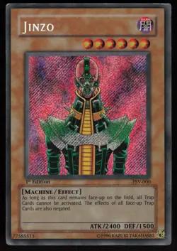 Jinzo PSV-000 PSV Secret Rare Pharaoh's Servant 1st Edition Yu-Gi-Oh HP3 - Image 1