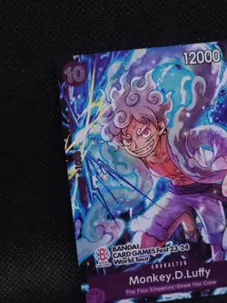 ONE PIECE CARD GAME MONKEY.D.LUFFY P-041 BANDAI CARD GAMES FEST 23-24 WORLD TOUR - Image 2