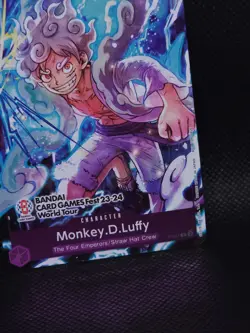 ONE PIECE CARD GAME MONKEY.D.LUFFY P-041 BANDAI CARD GAMES FEST 23-24 WORLD TOUR - Image 4