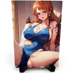 One Piece Nami Sexy Hot Anime Waifu Girl Doujin Lewd Goddess Story ACG Art Card - Image 1