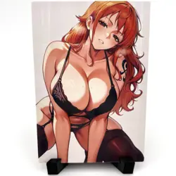 One Piece Nami Sexy Lingerie Anime Waifu Girl Doujin Lewd Goddess Story Art Card - Image 1