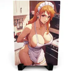 One Piece Nami Sexy Hot Maid Anime Waifu Girl Doujin Lewd Goddess Story Art Card - Image 1