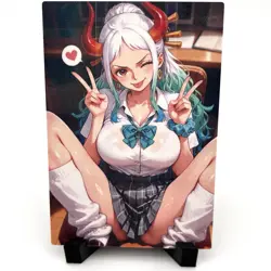 One Piece Yamato Sexy Hot Anime Waifu Girl Doujin Lewd Goddess Story Art Card - Image 2