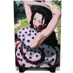 One Piece Viola Sexy Cute Anime Waifu Girl Doujin Lewd Goddess Glitter Art Card - Image 1