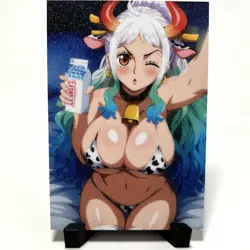 One Piece Yamato Sexy Hot Bikini Anime Waifu Girl Lewd Goddess Glitter Art Card - Image 1