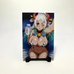 One Piece Yamato Sexy Hot Bikini Anime Waifu Girl Lewd Goddess Glitter Art Card - Image 2