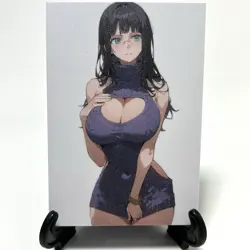 One Piece Nico Robin Sexy Anime Waifu Girl Doujin Lewd Goddess Glitter Art Card - Image 1
