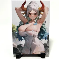 One Piece Yamato Sexy Hot Anime Waifu Girl Lewd Doujin Goddess Glitter Art Card - Image 1