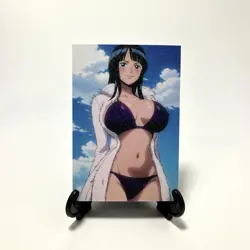 One Piece Nico Robin Sexy Bikini Anime Waifu Girl Lewd Goddess Glitter Art Card - Image 2