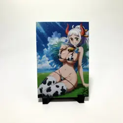 One Piece Yamato Sexy Cow Bikini Anime Waifu Girl Doujin Lewd Goddess Art Card - Image 2