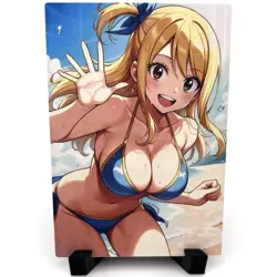 Fairy Tail Lucy Heartfilia Sexy Bikini Anime Waifu Girl Goddess Story Art Card - Image 1