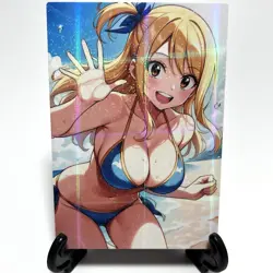 Fairy Tail Lucy Heartfilia Sexy Bikini Anime Waifu Girl Goddess Story Art Card - Image 2