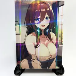 The Quintessential Quintuplets Miku Nakano Sexy Anime Waifu Girl Goddess Card - Image 1