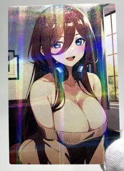 The Quintessential Quintuplets Miku Nakano Sexy Anime Waifu Girl Goddess Card - Image 3