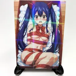 Fairy Tail Wendy Marvell Sexy Hot Anime Waifu Girl Doujin Lewd Goddess Art Card - Image 1