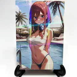 The Quintessential Quintuplets Miku Nakano Sexy Anime Waifu Girl Goddess Card - Image 1