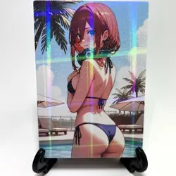 The Quintessential Quintuplets Miku Nakano Sexy Hot Anime Waifu Goddess Art Card - Image 1