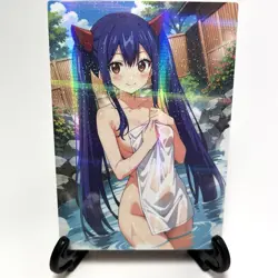 Fairy Tail Wendy Marvell Sexy Hot Lewd Anime Waifu Girl Goddess Story Art Card - Image 1