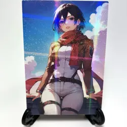 Attack on Titan Mikasa Ackerman Sexy Anime Waifu Girl Goddess Story ACG Art Card - Image 1
