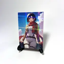 Attack on Titan Mikasa Ackerman Sexy Anime Waifu Girl Goddess Story ACG Art Card - Image 2