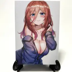 The Quintessential Quintuplets Miku Nakano Sexy Anime Waifu Girl Goddess Card - Image 1