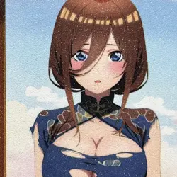 The Quintessential Quintuplets Miku Nakano Sexy Hot Anime Waifu Goddess Art Card - Image 3