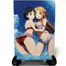 Sword Art Online Leafa Asuna Sexy Hot Bikini Anime Waifu Girls Goddess Art Card - Image 1