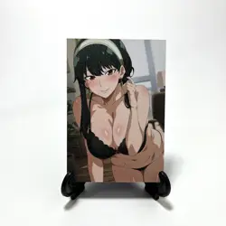Spy x Family Yor Forger Sexy Lingerie Anime Waifu Girl Goddess Glitter Art Card - Image 2