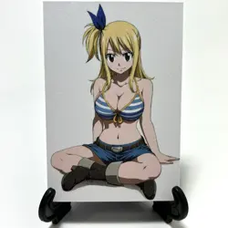 Fairy Tail Lucy Heartfilia Sexy Anime Waifu Girl Doujin Lewd Goddess Art Card - Image 1