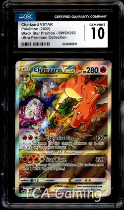 CGC 10 GEM MINT Charizard VSTAR 262 SWSH PROMO SWSH262 Pokemon Card 219 - Image 1
